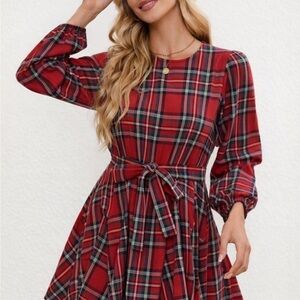 Red Plaid Dress - NWOT
